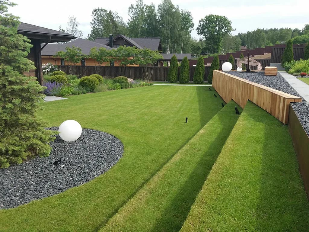 Close-up of lush artificial grass lawn