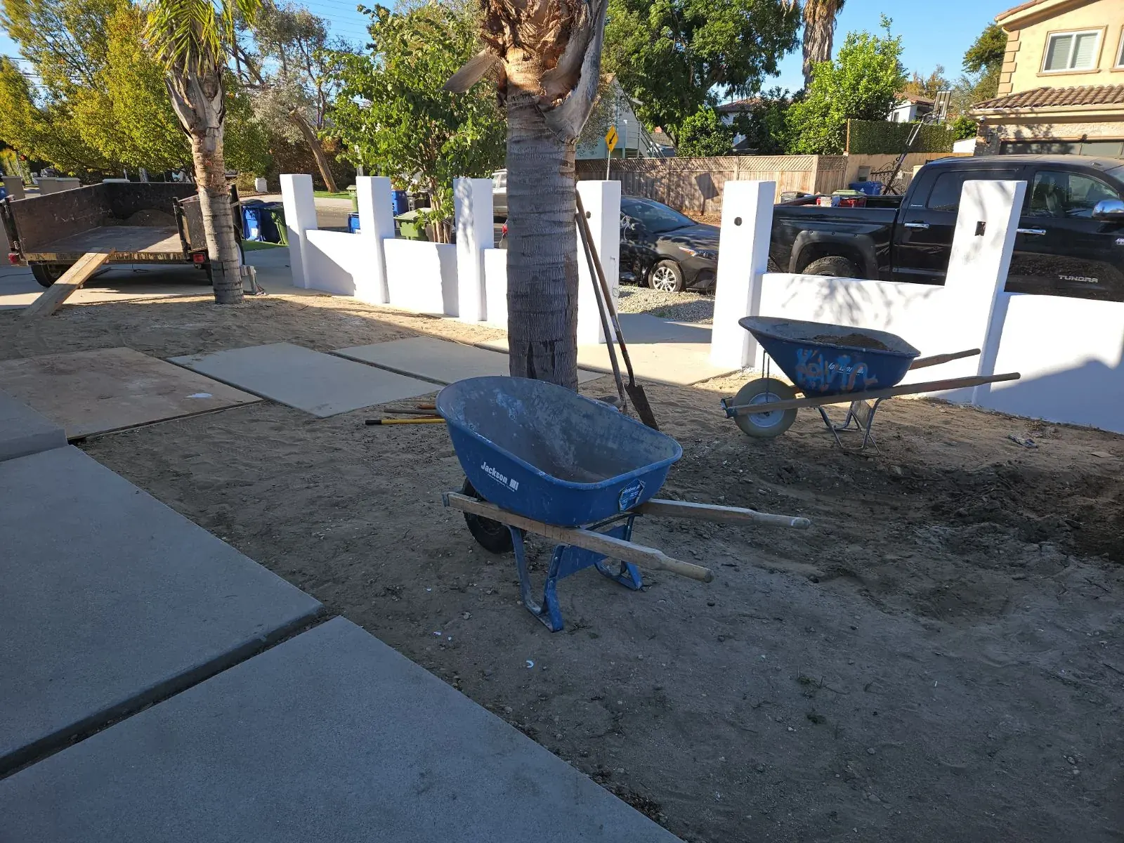 Preparation of the ground for artificial grass installation